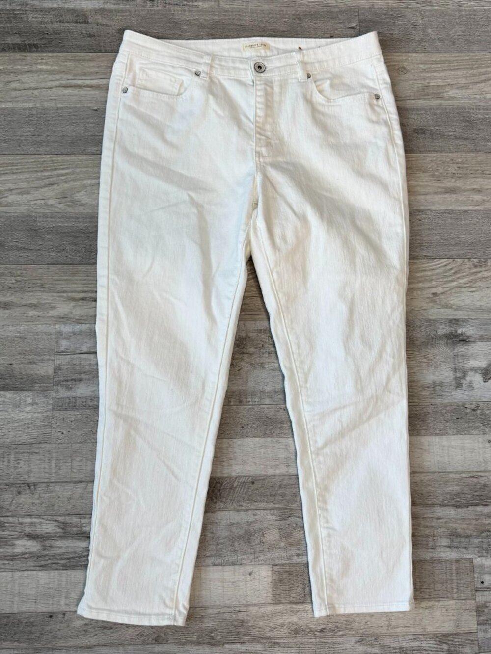 Coldwater Creek white slim fit ankle jeans mid rise size 12 G24